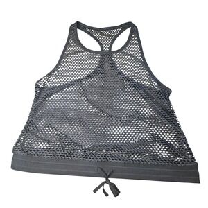Fabletics Fishnet Black Razorback Tank Top Workout 2XL